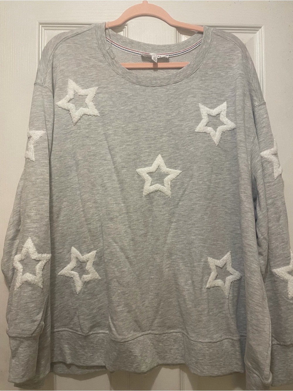 Gray Star Appliqué Sweatshirt